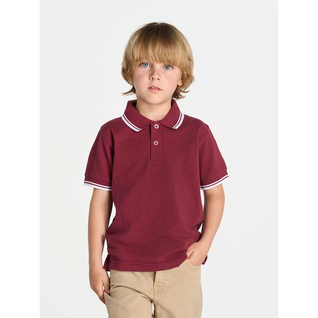 (PKIDCTR) Polo Bambino Manica Corta Regular Contrast