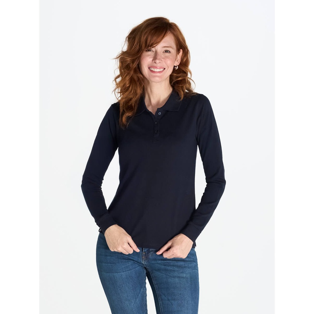 (POPL200LS) Polo Donna Manica Lunga Regular