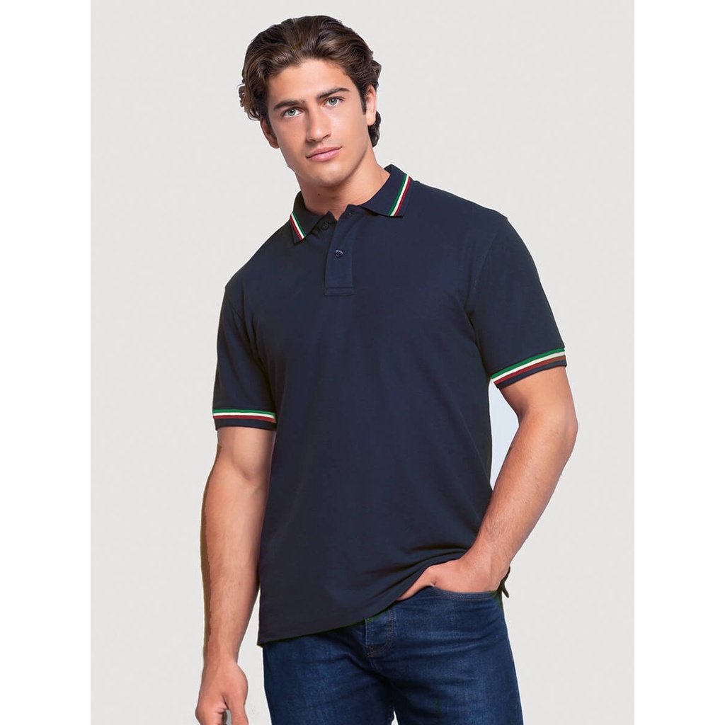 (PORA210ITA) Polo Uomo Manica Corta Regular Italia
