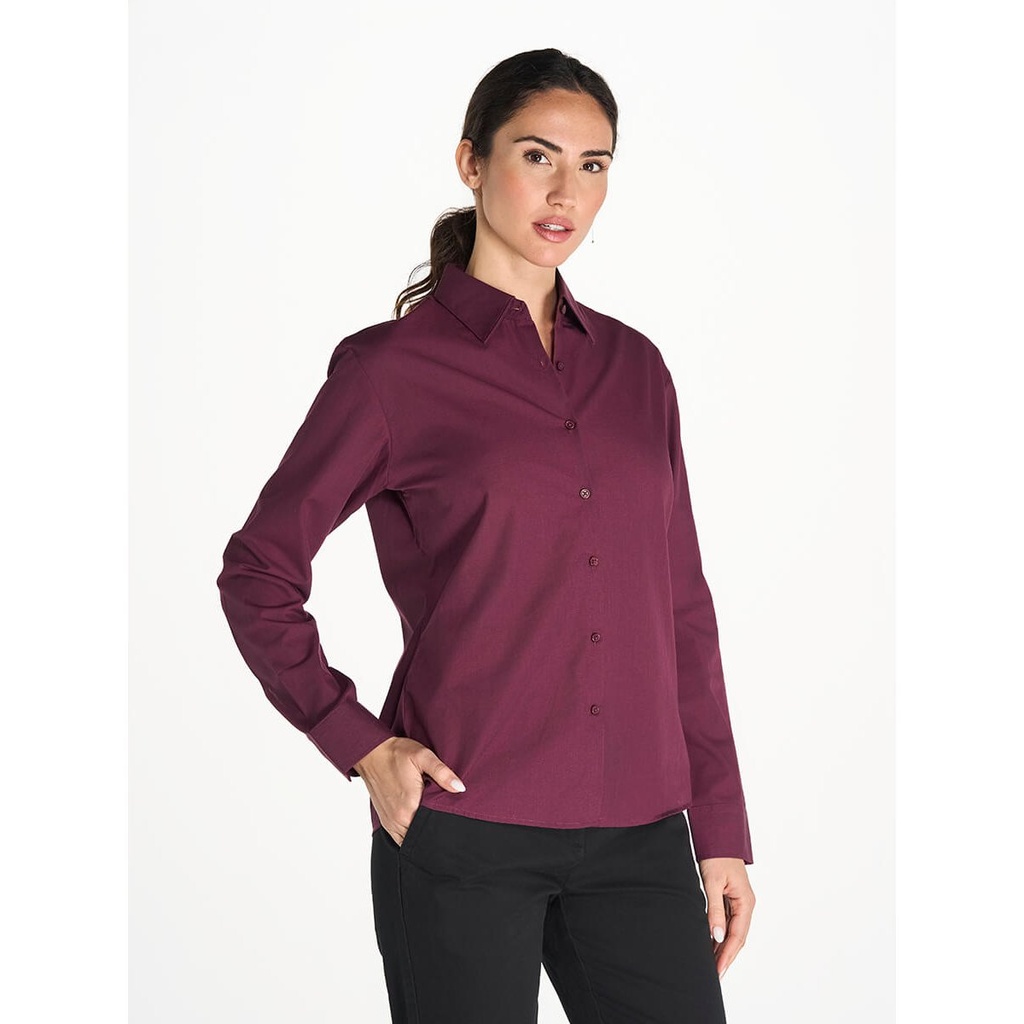 (SHLPOP) Camicia Donna Manica Lunga Popeline