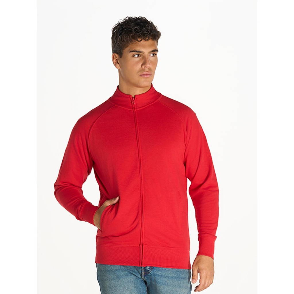(SWFUZIP240) Felpa Unisex Zip Intera Leggera French Terry