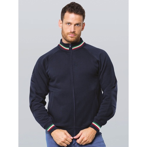 (SWRAFUZIPITA) Felpa Unisex Zip Intera Premium Italia