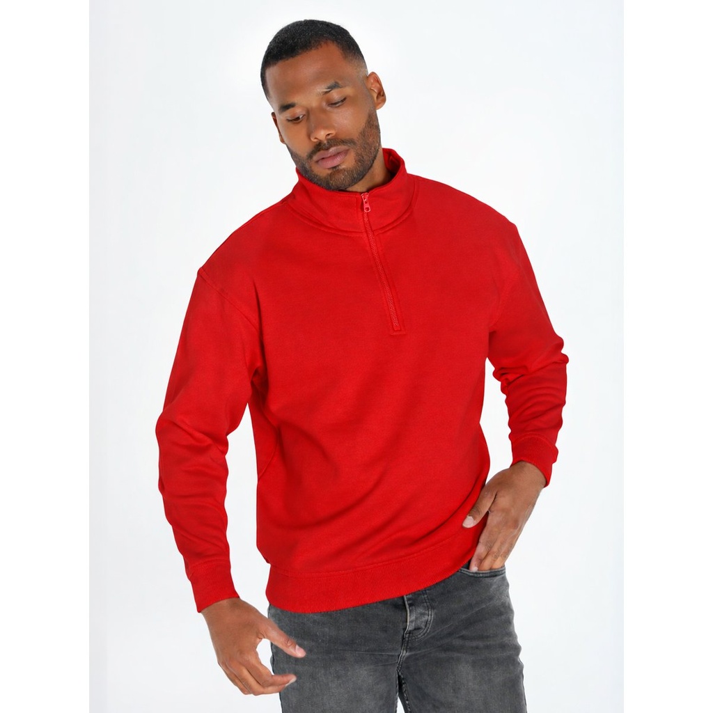 (SWRAZIP) Felpa Unisex Mezza Zip Premium