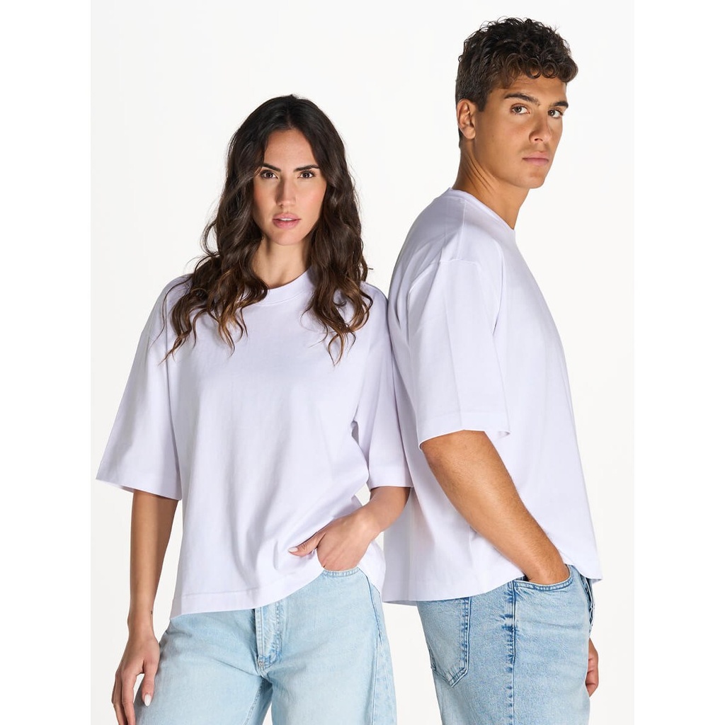 (TSUABOXY) T-Shirt Oversize A Maniche Corte