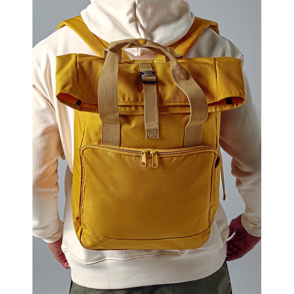 [BG118L] Recycled Twin Handle Roll-Top Laptop Backpack [BG118L]