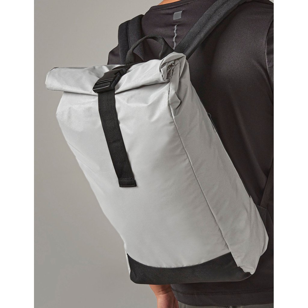 [BG138] Reflective Roll-Top Backpack