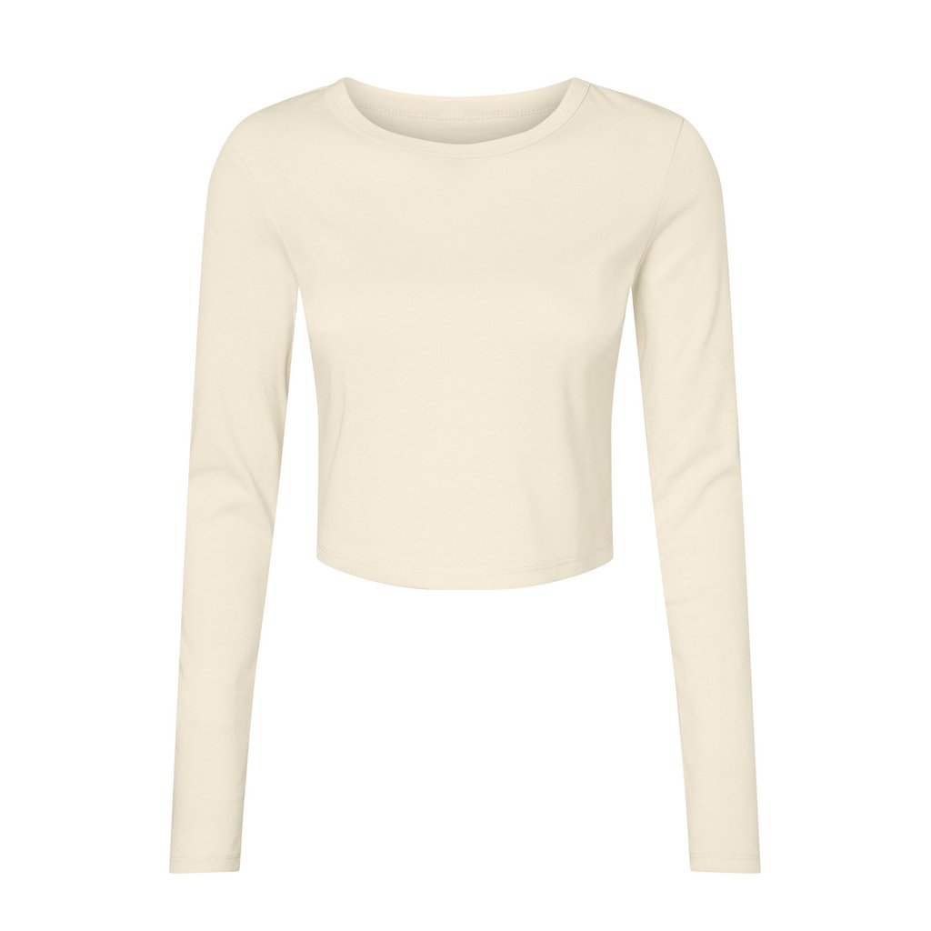 [BL1501] Women´s Micro Rib Long Sleeve Baby Tee