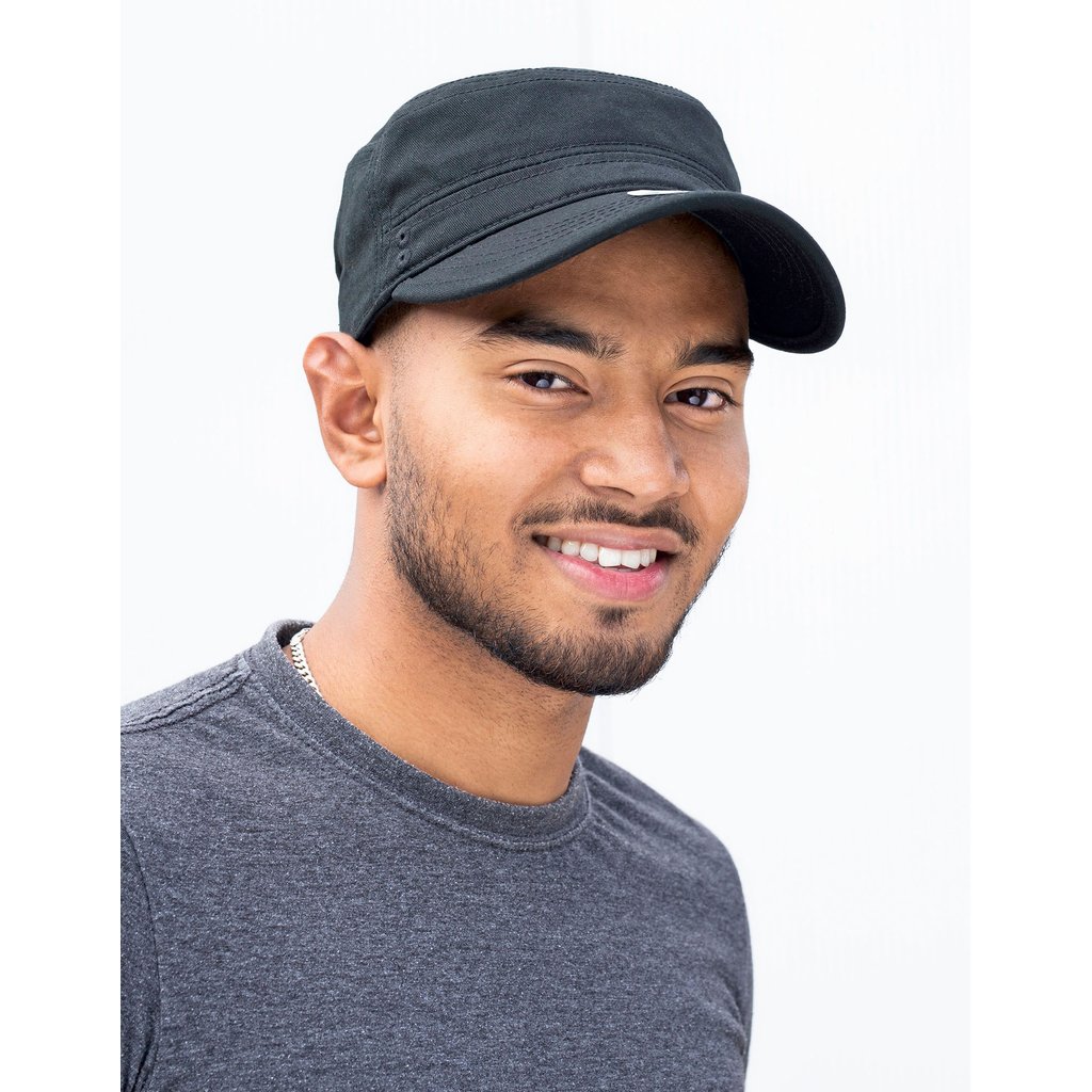 [BW7019] Organic Cotton Army Cap Washed